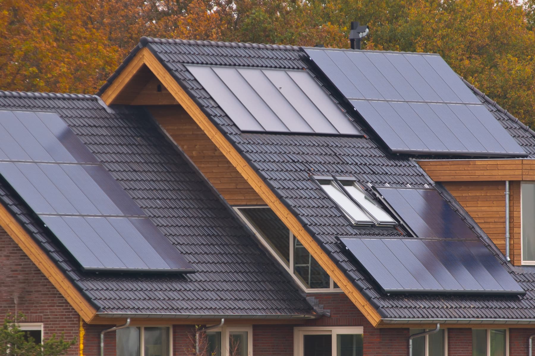 Solar panels installed on a home