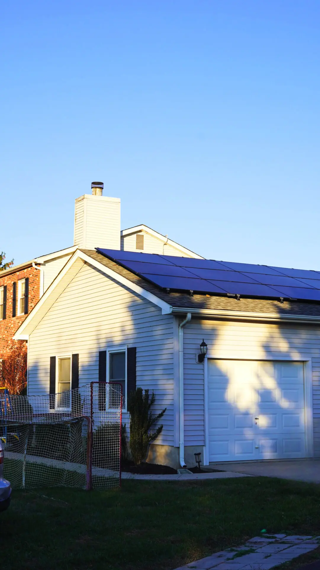 Home with solar panels generating clean, reliable energy