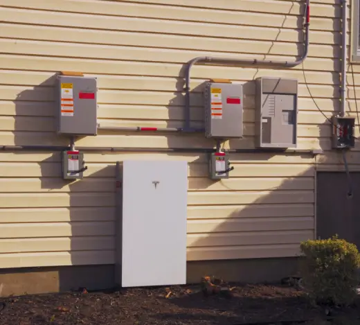 Tesla battery systems mounted