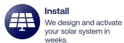 Install We design and activate your solar system in weeks