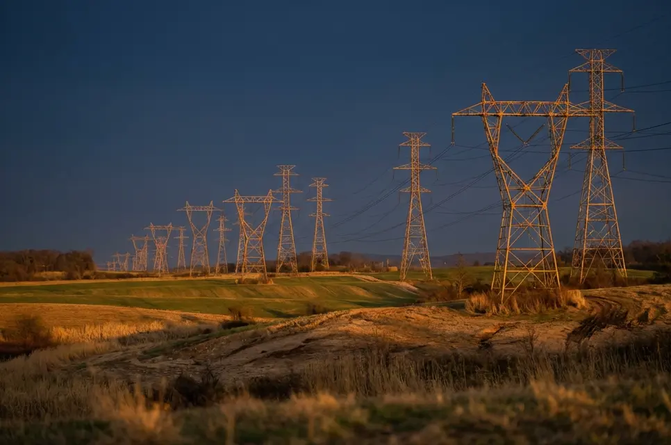 Utility transmission lines over a Reading, Pennsylvania neighborhood in Met-Ed service territory